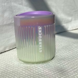 Starbucks 8 oz mermaid iridescent ombré purple rainbow ceramic mug